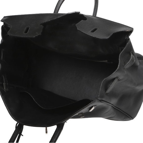 Elegant Black Leather ladies pedlock Bag - Picture 6 of 6